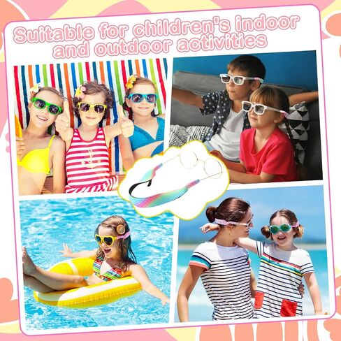 6 Pcs Kids Eyeglass Strap Kid Eyewear Retainer Neoprene Sunglasses Holder Lanyard Retainer No Tail Adjustable Glass Retainers for Boy Girl Sports Dinosaur Animal Floating Sunglass Lanyard for Children in Saudi Arabia