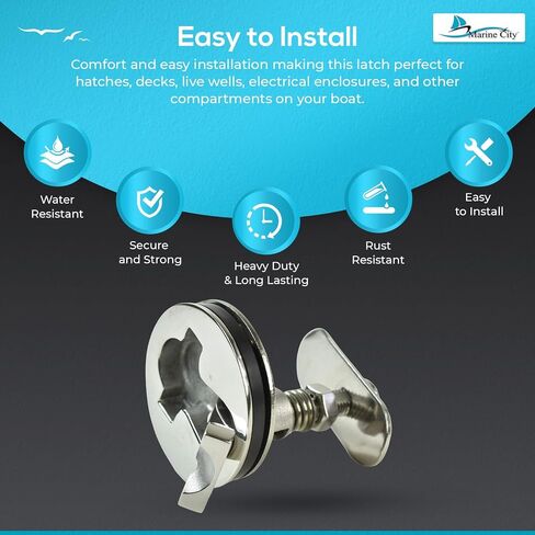 MARINE CITY 316 Grade Stainless Steel Cam Latch Marine Grade T-Handle 3.68 Inches Length for Fishing – Boats – Yachts – Marine Accessories (Pack of 1) in Saudi Arabia
