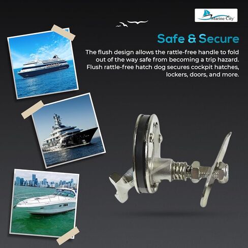 MARINE CITY 316 Grade Stainless Steel Cam Latch Marine Grade T-Handle 3.68 Inches Length for Fishing – Boats – Yachts – Marine Accessories (Pack of 1) in Saudi Arabia