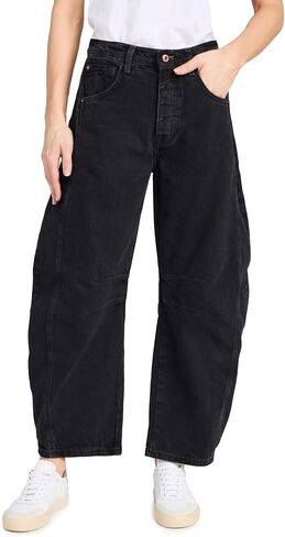 Free People Women's We The Free Good Luck Mid-Rise Barrel Jeans in Saudi Arabia