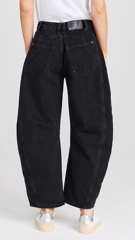 Free People Women's We The Free Good Luck Mid-Rise Barrel Jeans in Saudi Arabia