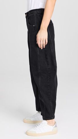 Free People Women's We The Free Good Luck Mid-Rise Barrel Jeans in Saudi Arabia