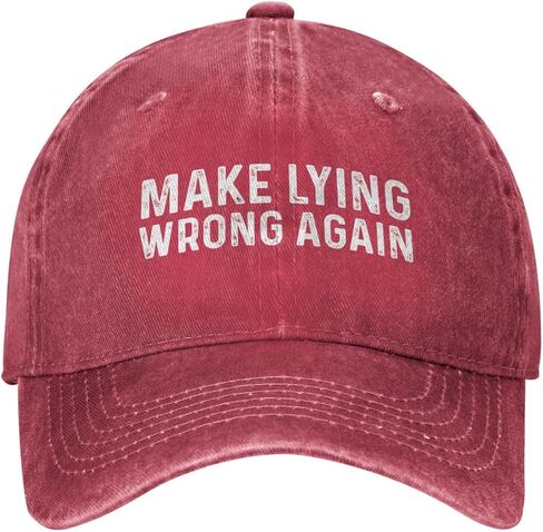 Make Lying Wrong Again Hat for Men Dad Hats Vintage Hats in Saudi Arabia