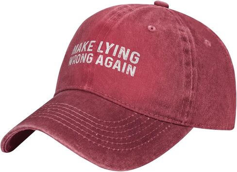 Make Lying Wrong Again Hat for Men Dad Hats Vintage Hats in Saudi Arabia