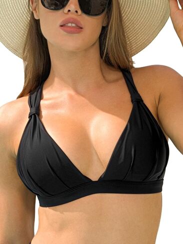 Ocean Blues Women's Triangle Bikini Top V-Neck Swimsuit Top in Kuwait