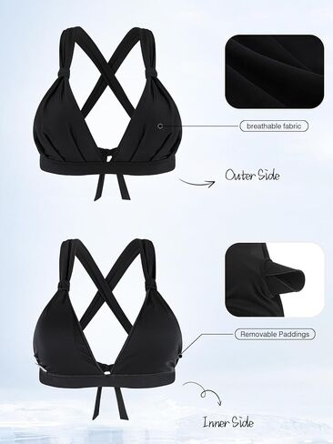 Ocean Blues Women's Triangle Bikini Top V-Neck Swimsuit Top in Kuwait