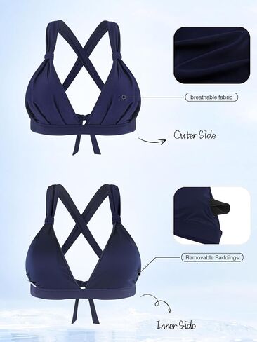 Ocean Blues Women's Triangle Bikini Top V-Neck Swimsuit Top in Saudi Arabia