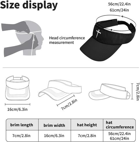 Cross Nails Jesus Christ Hats Sun Visor for Adult Sun Visor Hat Cute Sun Visors in Saudi Arabia