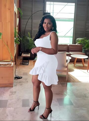 Womens Sexy Sleeveless Bodycon Mini Dress 2024 Summer Casual Straps Short Ruffle Dresses Beach Party Club Homecoming in Kuwait