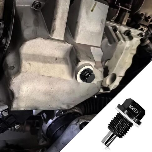M14 × 1.5 قابس تصريف الزيت المغناطيسي ، قابس زيت ناقل الحركة ، مسمار صمام الصرف مع حشية غسالة سحق ، مجموعة إصلاح المكورات المصافرة بزيت الألومنيوم متوافقة مع GM Accord CRV in Kuwait