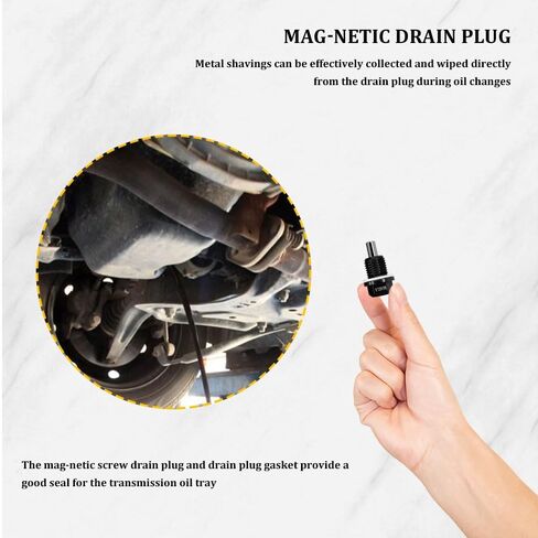 M14 × 1.5 قابس تصريف الزيت المغناطيسي ، قابس زيت ناقل الحركة ، مسمار صمام الصرف مع حشية غسالة سحق ، مجموعة إصلاح المكورات المصافرة بزيت الألومنيوم متوافقة مع GM Accord CRV in Kuwait