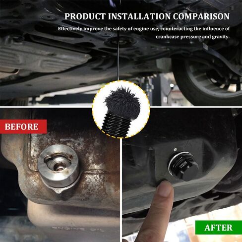 M14 × 1.5 قابس تصريف الزيت المغناطيسي ، قابس زيت ناقل الحركة ، مسمار صمام الصرف مع حشية غسالة سحق ، مجموعة إصلاح المكورات المصافرة بزيت الألومنيوم متوافقة مع GM Accord CRV in Kuwait