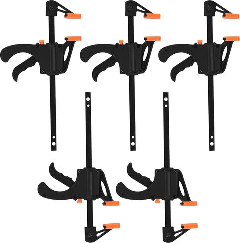 4 Inch Bar Clamps for Woodworking, 5 Pcs Trigger Quick Grip Clamps, One Handed Ratchet Wood Working Clamps, Mini Small Bar Woodworking Clamps for Wood Gluing Crafts in Saudi Arabia