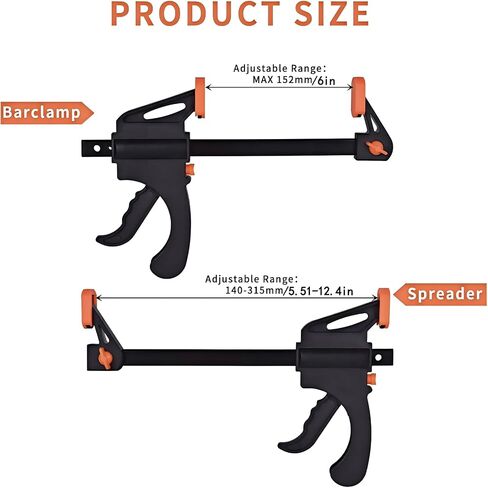 4 Inch Bar Clamps for Woodworking, 5 Pcs Trigger Quick Grip Clamps, One Handed Ratchet Wood Working Clamps, Mini Small Bar Woodworking Clamps for Wood Gluing Crafts in Saudi Arabia