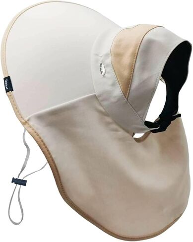 Women Sun Visor Hat Neck Coverage Flap Ponytail Hole Wide Brim Summer UV 50+ Protection Beach Packable Roll Up in Saudi Arabia