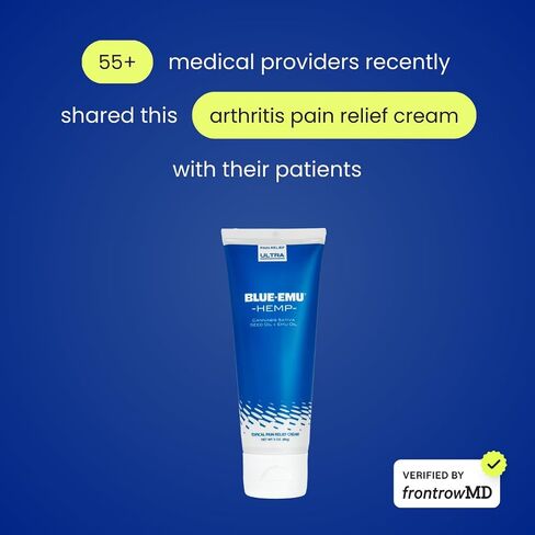BLUE-EMU Ultra Hemp Arthritis Pain Relief Cream for Fast Joint & Muscle Relief, 3 Oz, 1 Pack in Saudi Arabia