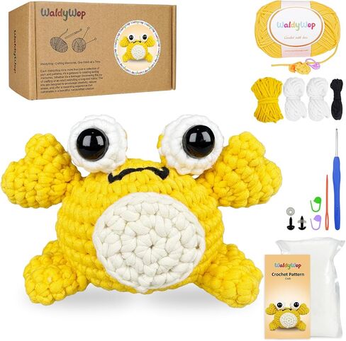 Crochet Kit for Beginners Adults Kids - Crochet Starter Kit w/Easy Pre-Started Yarn, Positive Card, Step-by-Step Video Tutorials, Learn to Crochet Kit, Complete DIY Crocheting Knitting Kit, Cute Corn in Saudi Arabia
