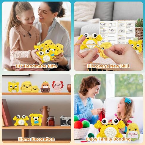 Crochet Kit for Beginners Adults Kids - Crochet Starter Kit w/Easy Pre-Started Yarn, Positive Card, Step-by-Step Video Tutorials, Learn to Crochet Kit, Complete DIY Crocheting Knitting Kit, Cute Corn in Saudi Arabia