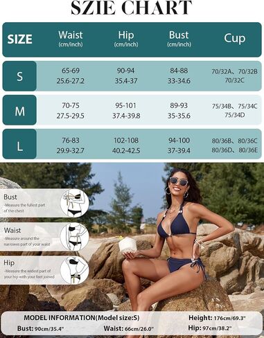 Yusongirl Womens من قطعتين بيكيني مجموعة مثيرة ربطة عنق جانب الرسن مثلث الطوب in Kuwait