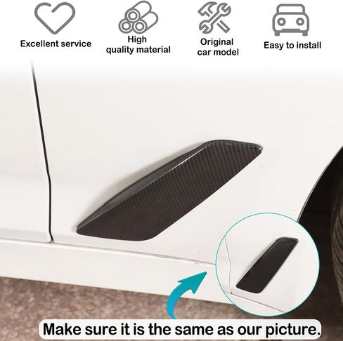 Car Side Wing Air Vent Hood Intake Fender Cover Trim Compatible with BMW 5 Series G30 G38 2018-2022,Car Front Side Fender Air Outlet Cover Exterior Accessories (ABS，Carbon Fiber Pattern) in Saudi Arabia