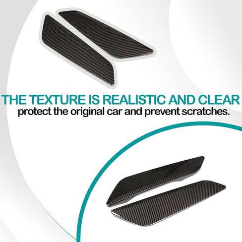 Car Side Wing Air Vent Hood Intake Fender Cover Trim Compatible with BMW 5 Series G30 G38 2018-2022,Car Front Side Fender Air Outlet Cover Exterior Accessories (ABS，Carbon Fiber Pattern) in Saudi Arabia