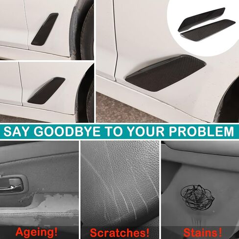 Car Side Wing Air Vent Hood Intake Fender Cover Trim Compatible with BMW 5 Series G30 G38 2018-2022,Car Front Side Fender Air Outlet Cover Exterior Accessories (ABS，Carbon Fiber Pattern) in Saudi Arabia