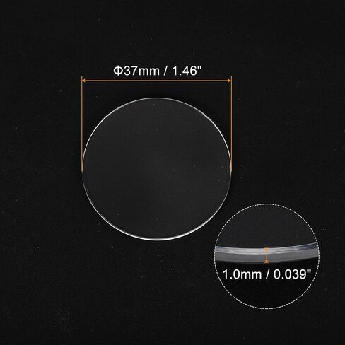 HARFINGTON Watch Crystal Glass Lens Beveled Edge Flat Round Ultra-Clear Glass Watch Face Crystals Len Dial Mirror Replacement Parts for Watchmaker Repair in Kuwait