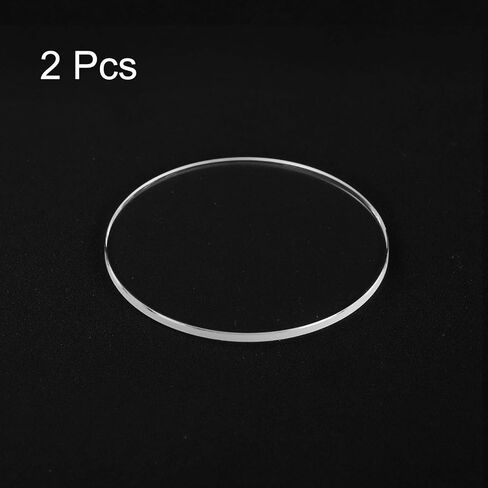 HARFINGTON Watch Crystal Glass Lens Beveled Edge Flat Round Ultra-Clear Glass Watch Face Crystals Len Dial Mirror Replacement Parts for Watchmaker Repair in Kuwait