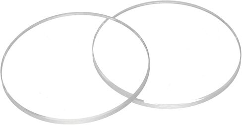 HARFINGTON Watch Crystal Glass Lens Beveled Edge Flat Round Ultra-Clear Glass Watch Face Crystals Len Dial Mirror Replacement Parts for Watchmaker Repair in Kuwait