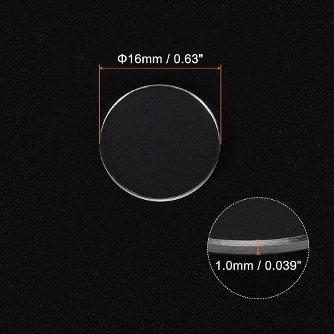 Harfington Watch Crystal Glass Lens Edge Flat Round Round Ultra Clear Glass Watch Crystals Len Dial Dial Press in Saudi Arabia