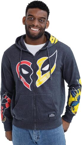 Marvel Deadpool و Wolverine Choy Fleece zip Up Hoodie أحجام (X -Small - 2XL) in Saudi Arabia