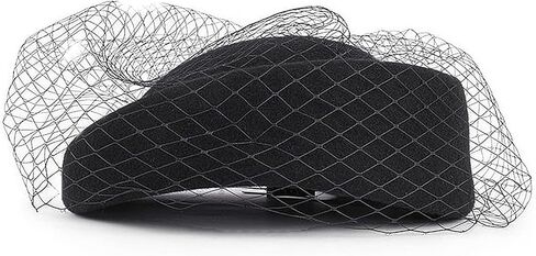 Womens Fascinators Hats Vintage 60s Wool Cap Stewardess Pillbox Hat Teardrop Cocktail Fascinator Base Hair Clip in Saudi Arabia