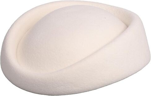 Womens Fascinators Hats Vintage 60s Wool Cap Stewardess Pillbox Hat Teardrop Cocktail Fascinator Base Hair Clip in Saudi Arabia