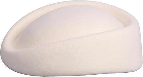 Womens Fascinators Hats Vintage 60s Wool Cap Stewardess Pillbox Hat Teardrop Cocktail Fascinator Base Hair Clip in Saudi Arabia