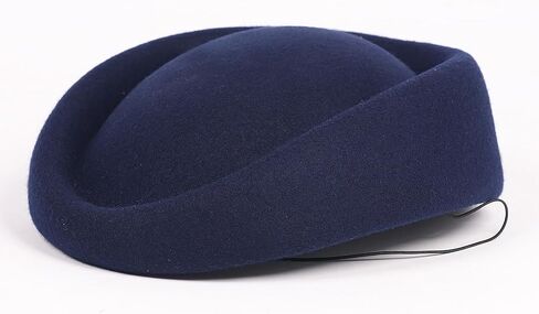 Womens Fascinators Hats Vintage 60s Wool Cap Stewardess Pillbox Hat Teardrop Cocktail Fascinator Base Hair Clip in Saudi Arabia