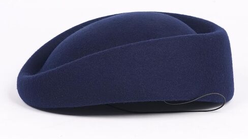 Womens Fascinators Hats Vintage 60s Wool Cap Stewardess Pillbox Hat Teardrop Cocktail Fascinator Base Hair Clip in Saudi Arabia
