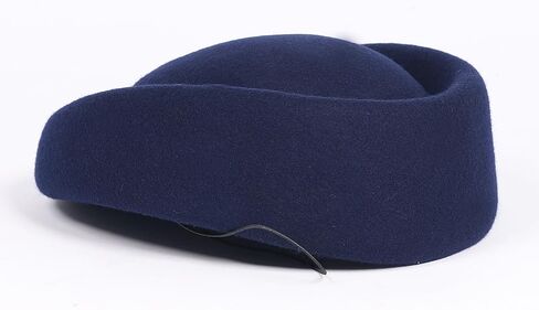 Womens Fascinators Hats Vintage 60s Wool Cap Stewardess Pillbox Hat Teardrop Cocktail Fascinator Base Hair Clip in Saudi Arabia