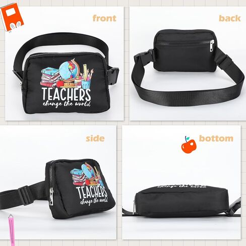 4 Pack Teacher Appreciation Gift Bulk for Women Men Teacher Fanny Pack with Zipper Retirement Thank You Gift Bags in Saudi Arabia