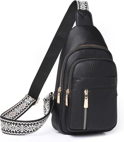 Crossbody Bags for Women, Leather Sling Bag for Women Fanny Pack Chest Bag Strap, Waist Packs Bag for Travel in Saudi Arabia