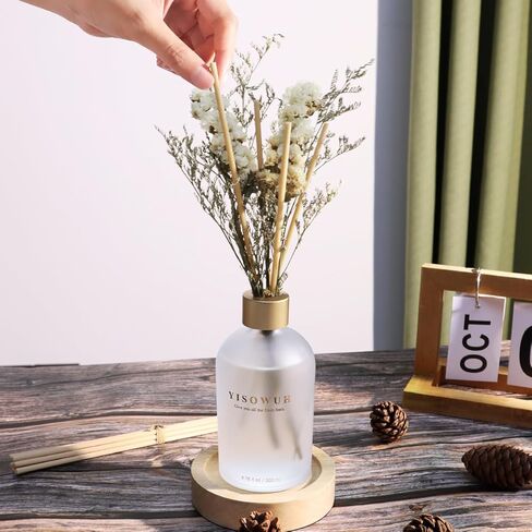 Diffuser القصب - ياسمين ليلي وأوسمانثوس 6.76 أوقية （200 مل） 2 عبوات زهرة العطرية الناشر مع 16 عصا - عطر طويل الأمد للمنزل غرفة نوم غرفة الحمام رف رف رف in Kuwait