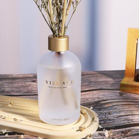 Diffuser القصب - ياسمين ليلي وأوسمانثوس 6.76 أوقية （200 مل） 2 عبوات زهرة العطرية الناشر مع 16 عصا - عطر طويل الأمد للمنزل غرفة نوم غرفة الحمام رف رف رف in Kuwait