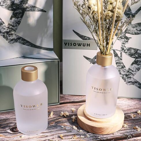 Diffuser القصب - ياسمين ليلي وأوسمانثوس 6.76 أوقية （200 مل） 2 عبوات زهرة العطرية الناشر مع 16 عصا - عطر طويل الأمد للمنزل غرفة نوم غرفة الحمام رف رف رف in Kuwait