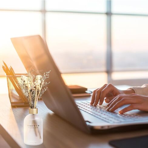 Diffuser القصب - ياسمين ليلي وأوسمانثوس 6.76 أوقية （200 مل） 2 عبوات زهرة العطرية الناشر مع 16 عصا - عطر طويل الأمد للمنزل غرفة نوم غرفة الحمام رف رف رف in Kuwait