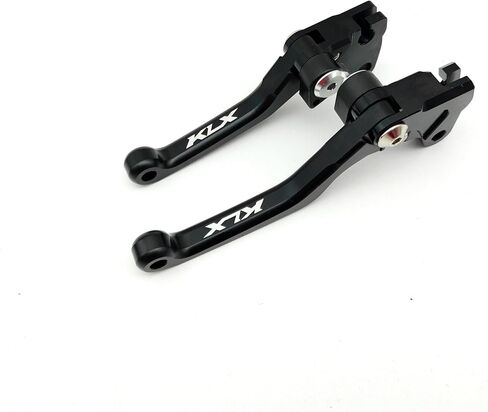 OEM Replacement Brake Clutch Levers for Kawasaki KLX110 (2002-2025) | KLX110L (2010-2025) CNC Aluminum Adjustable Handlebars | Motorcycle Control Lever Set with Easy Install (Matte, Black) in Saudi Arabia
