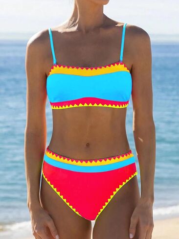 BAKINI BAKINI للسيدات Bikini Neon Color Block اثنين in Kuwait