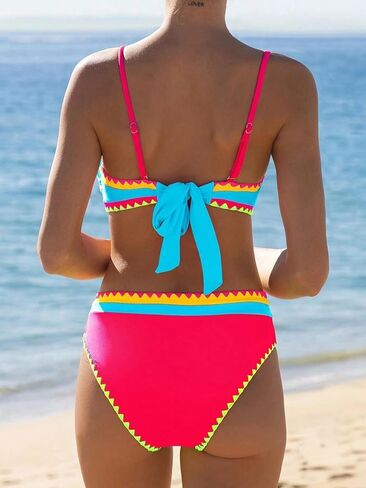 BAKINI BAKINI للسيدات Bikini Neon Color Block اثنين in Kuwait