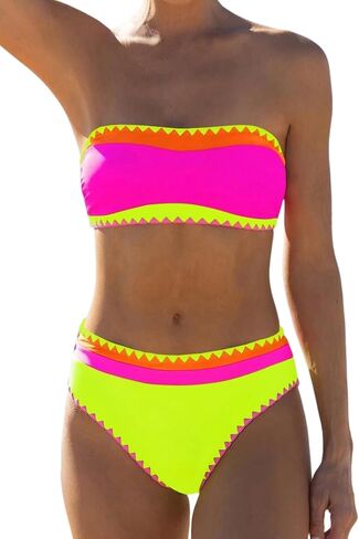 BAKINI BAKINI للسيدات Bikini Neon Color Block اثنين in Kuwait