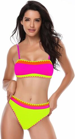 BAKINI BAKINI للسيدات Bikini Neon Color Block اثنين in Kuwait