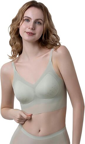 Breeze Womens Wireless Bra - Comfortable Seamless Stretch Everyday Bra - Bras for Women no Underwire Full Coverage Bralette in Saudi Arabia