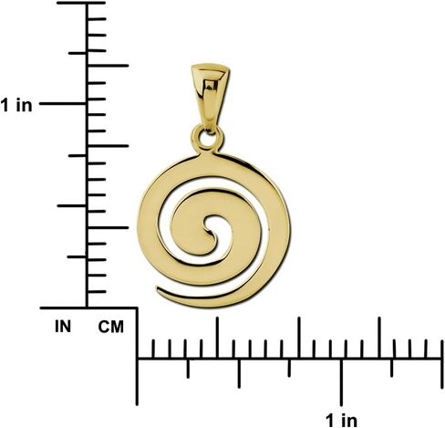 Hawaiian Silver Jewelry Pendant Necklace – 18 Inch Sterling Silver Maori Koru Spiral Necklace – Comfortable and Lightweight Wave Necklace for Women – Modern and Elegant Design in Kuwait
